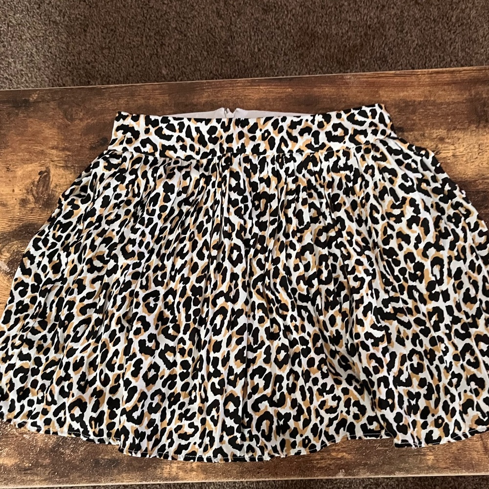 J. Crew Cheetah Print Pleated Skirt